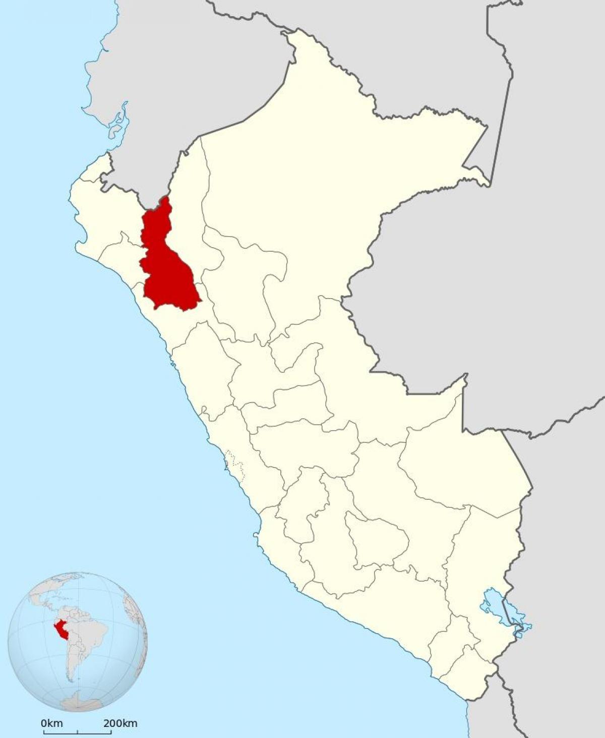 kort af cajamarca Perú