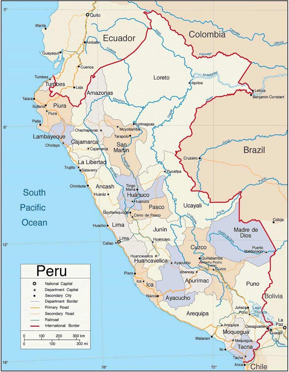 kort af moray Perú