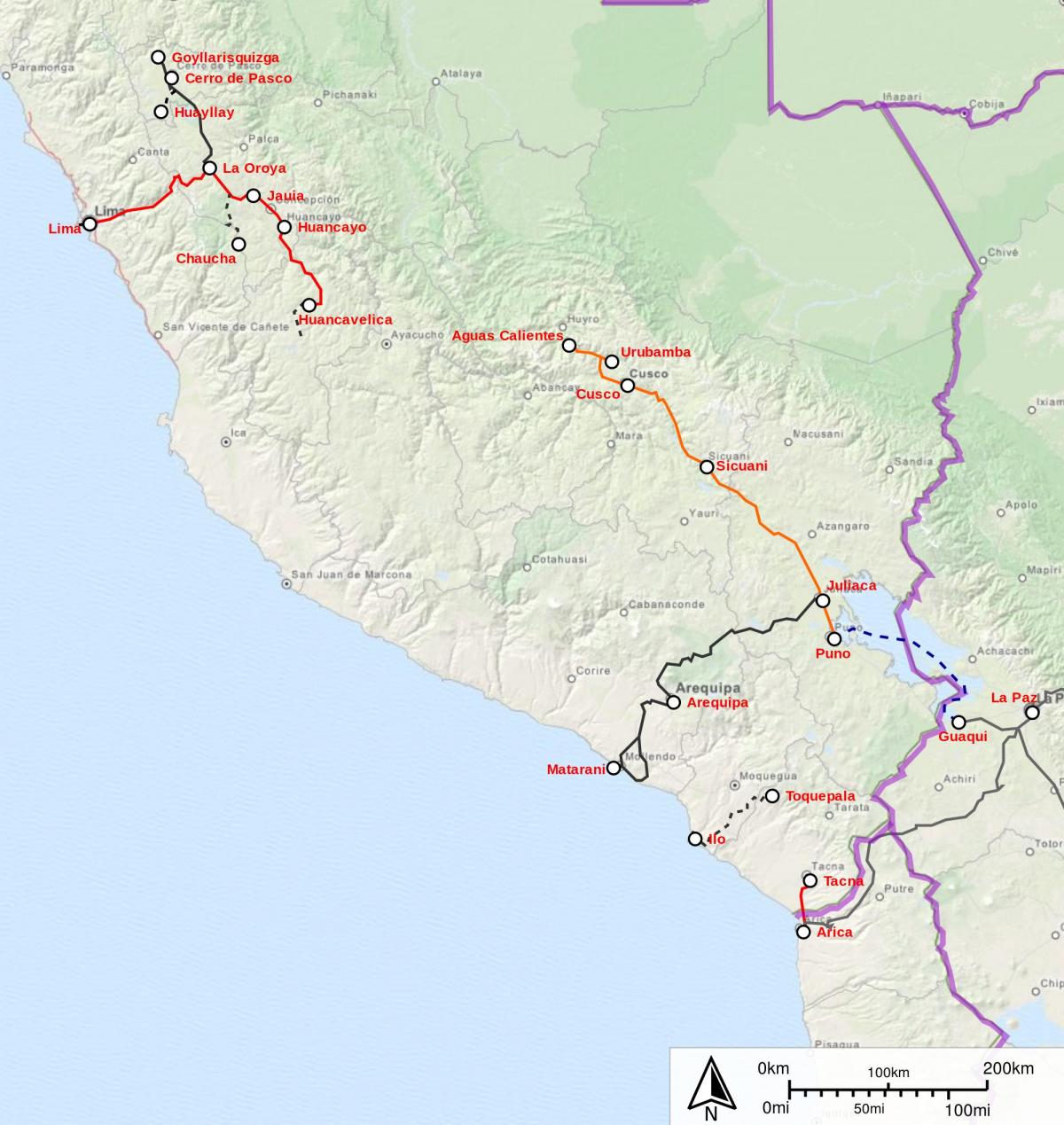 Peru lest kort