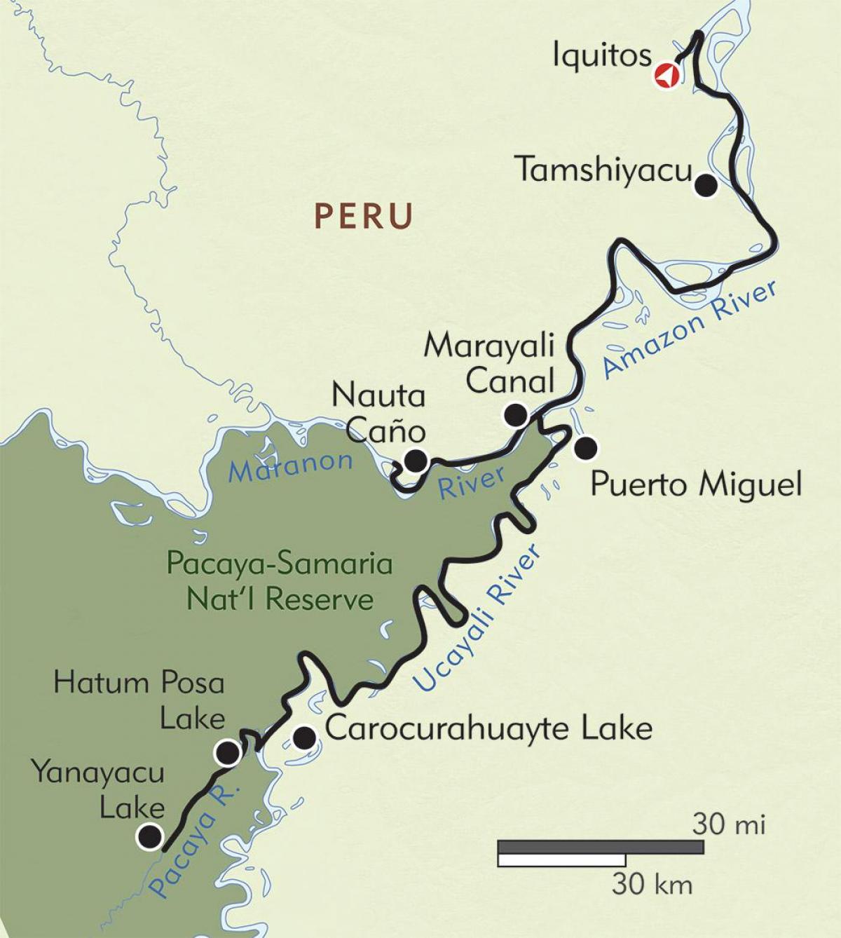 amazon Perú kort