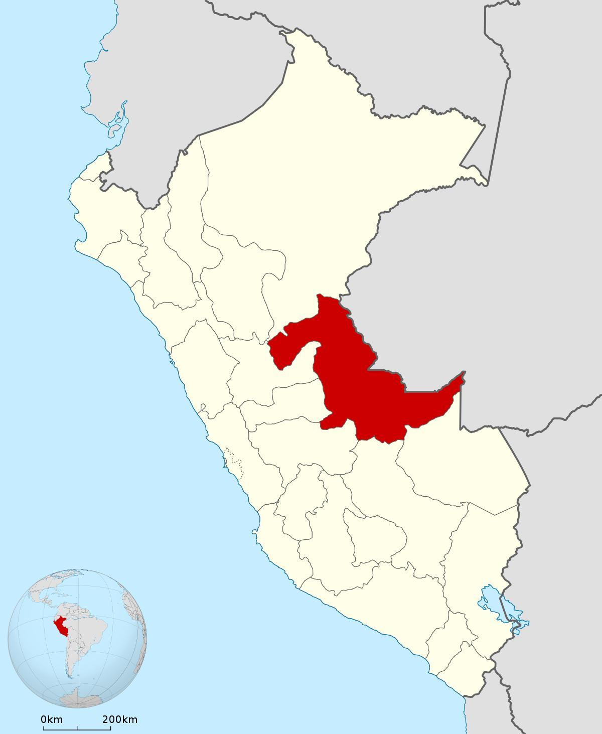 kort af pucallpa Perú