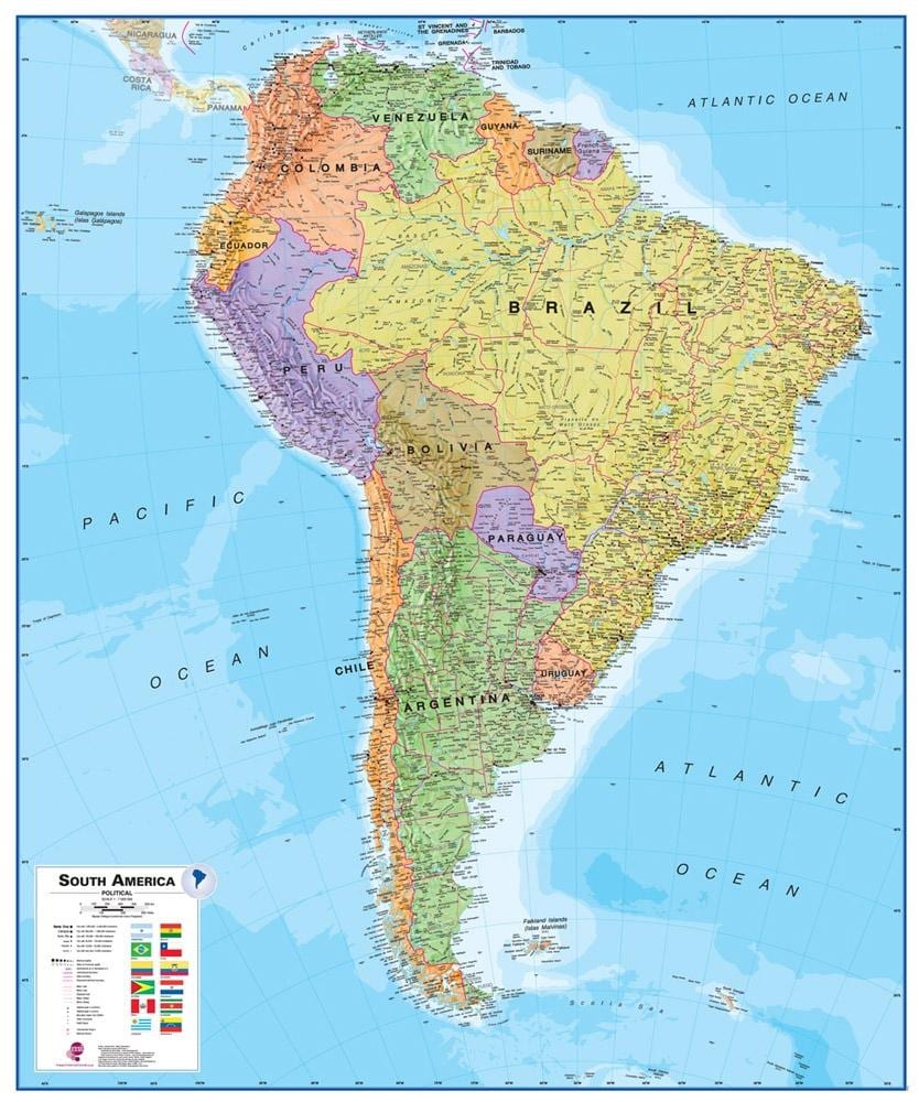 kort Perú suður-ameríku