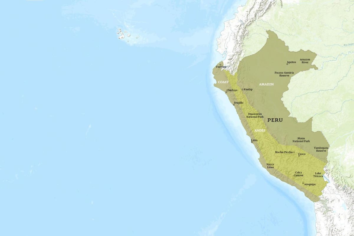 kort af kuelap Perú 