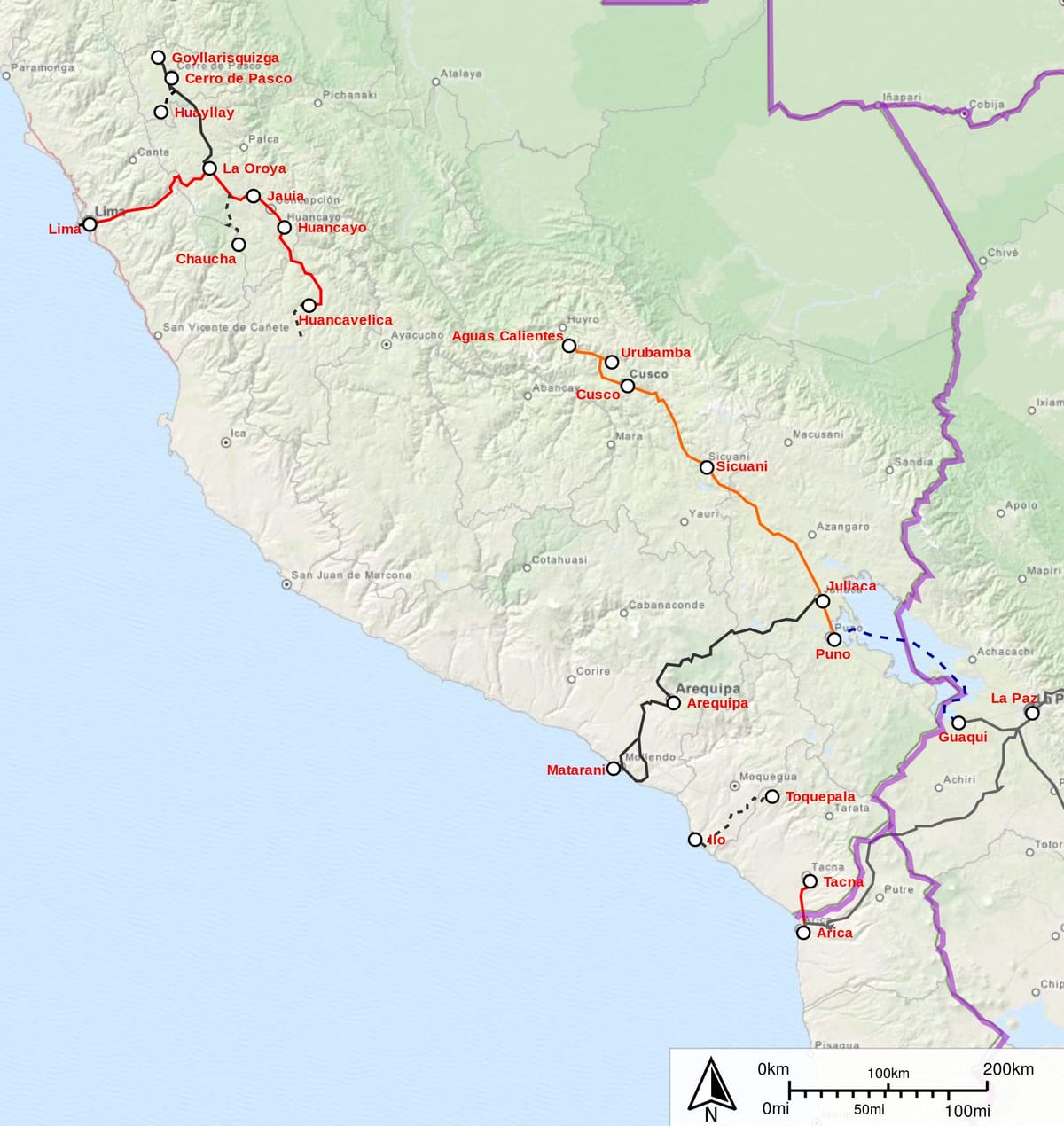 Peru lest kort