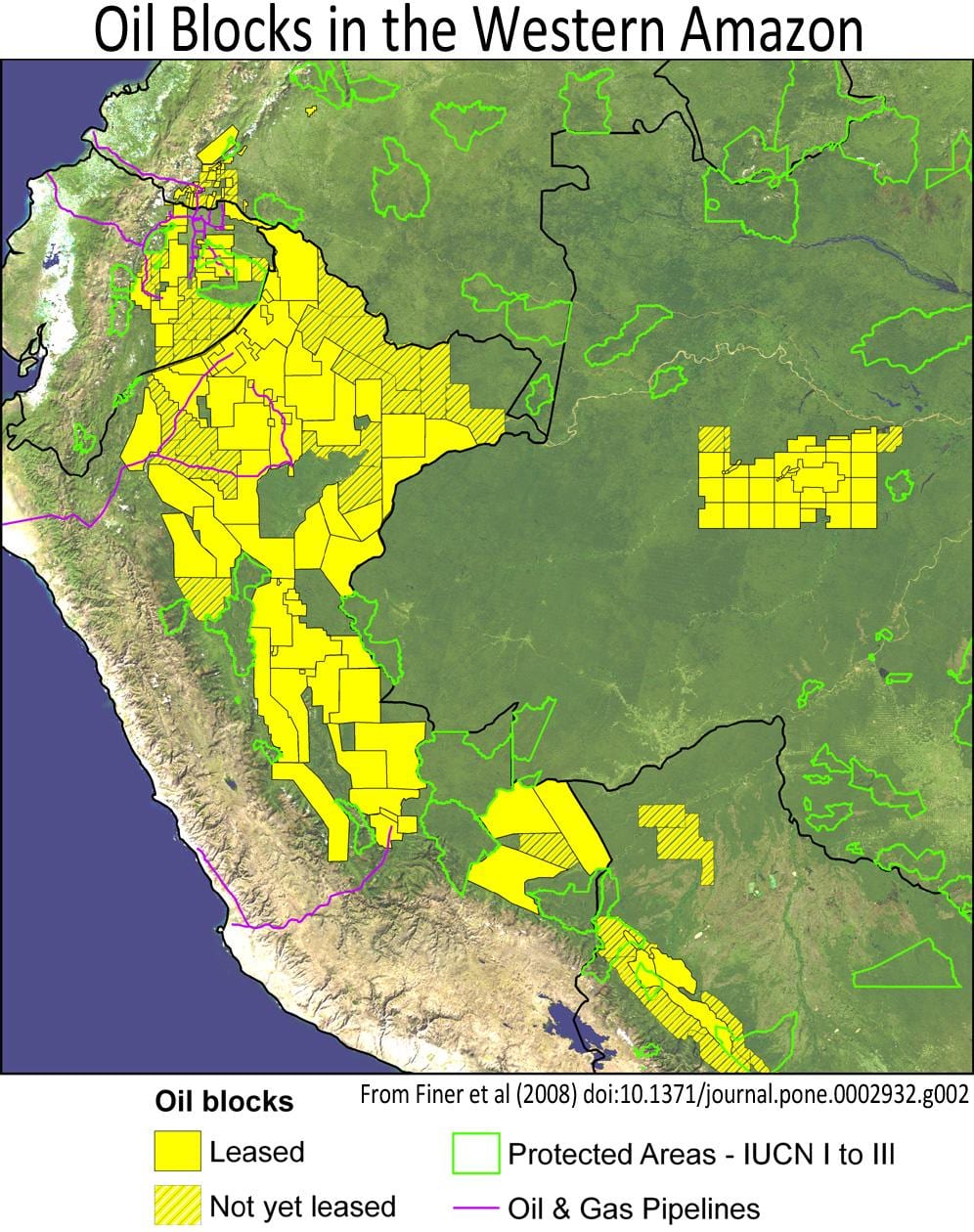 Peru amazon regnskógur kort