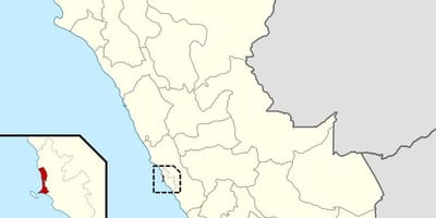 Kort af callao Perú