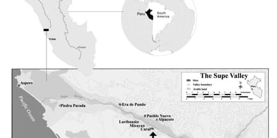 Kort af caral Perú