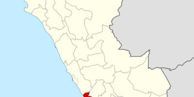 Kort af ica Perú