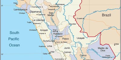 Kort af moray Perú