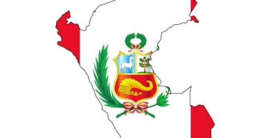 Kort af Perú fána