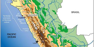Peru landafræði kort