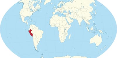 Peru landi í heiminum kort