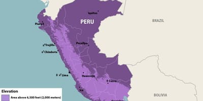 Kort af zika Perú